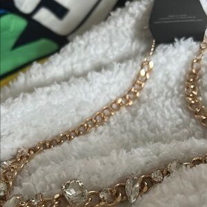 Paparazzi Gold and White Necklace Elegant Jewelry